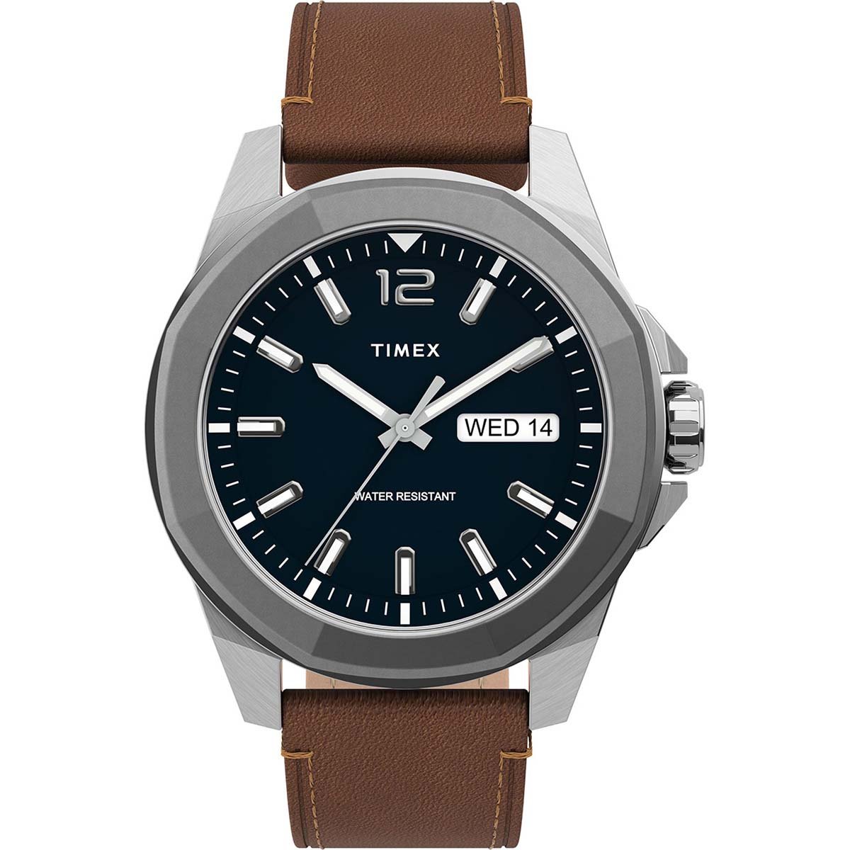 Reloj de Piel Café para Caballero Modelo Tw2U15000 Timex