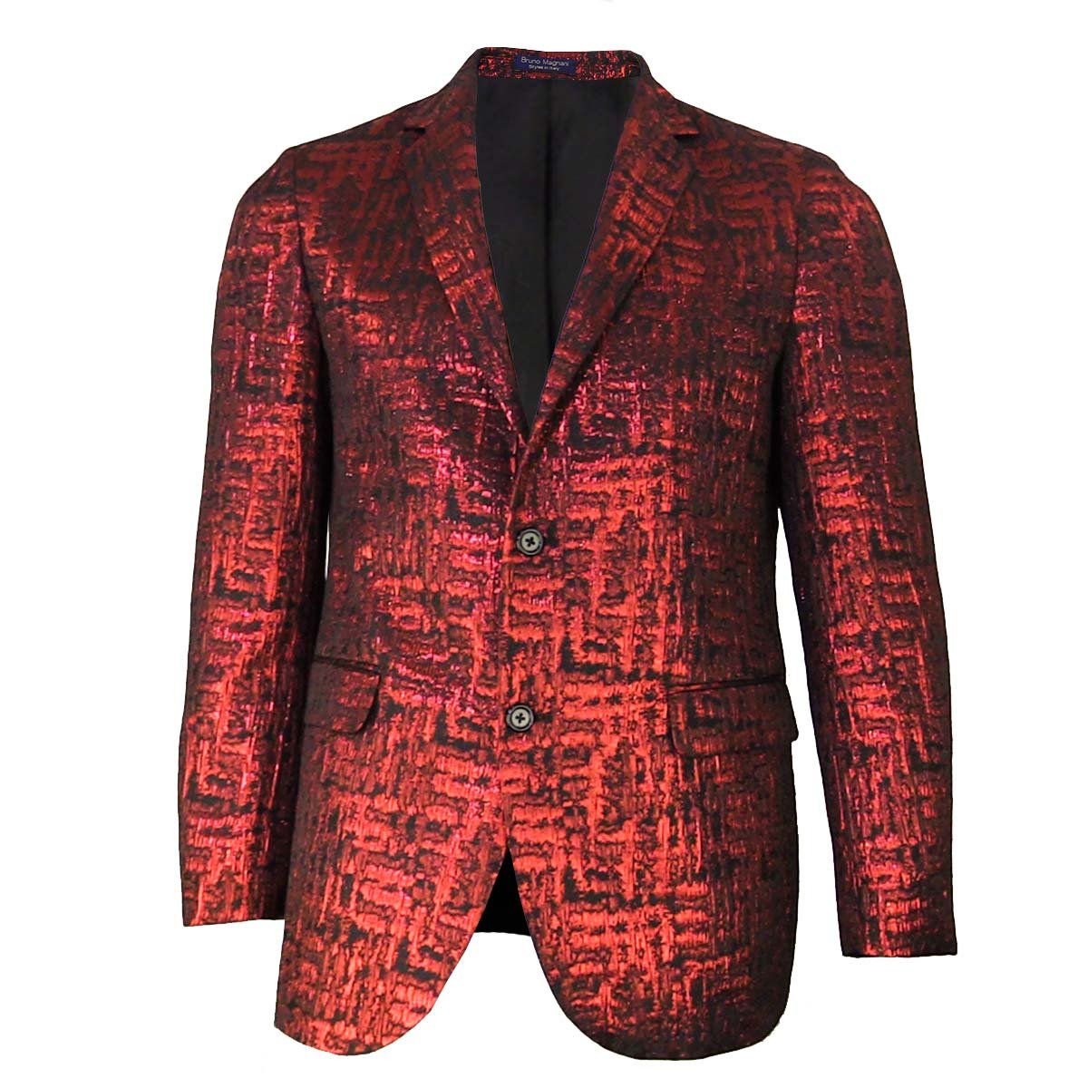 Saco de Vestir para Caballero Bruno Magnani Color Rojo  con Negro