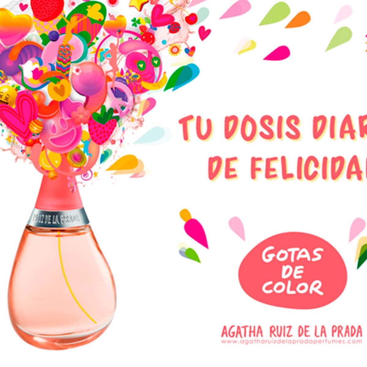 Estuche Fragancia para Dama Agatha Ruiz de la Prada Gotas de Color Edt100Ml+ Esmalte