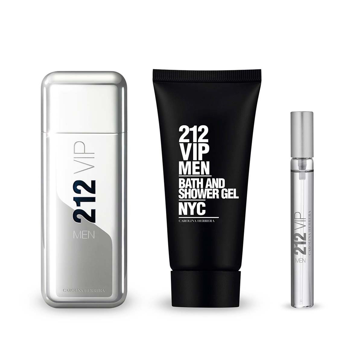 Estuche para Caballero Carolina Herrera 212 Vip Men 100Ml + Showe Gel