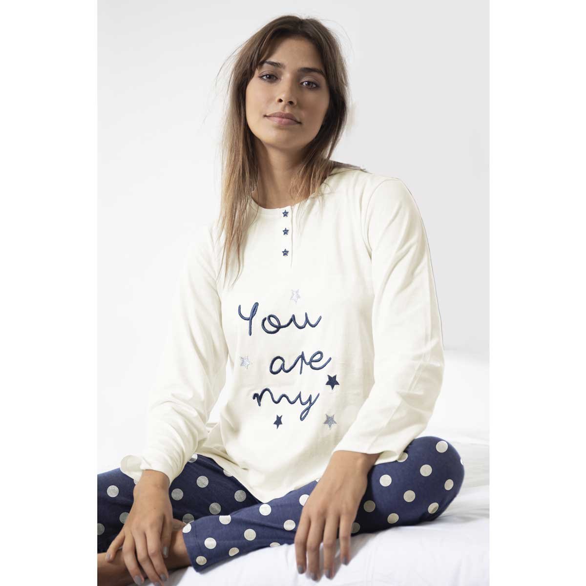 Pijama para Dama con Bordado Admas