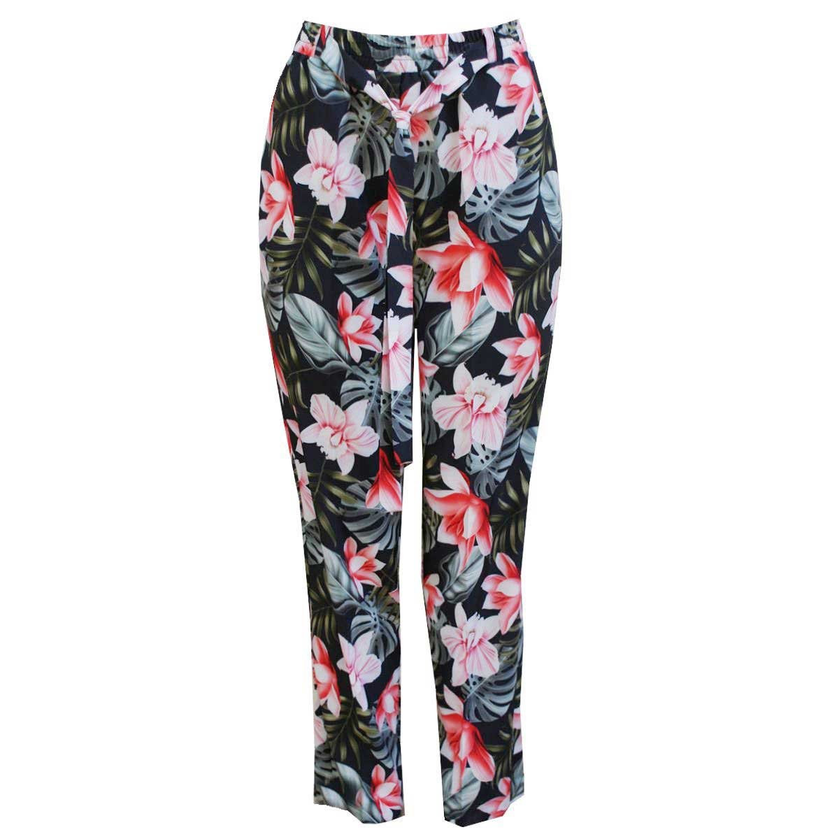 Pantalón de Flores Y Hojas Connie Klein para Dama