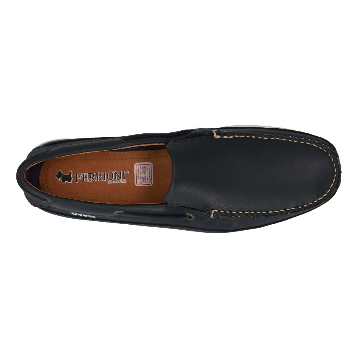 Mocasín de Piel Azul Ferrioni para Hombre