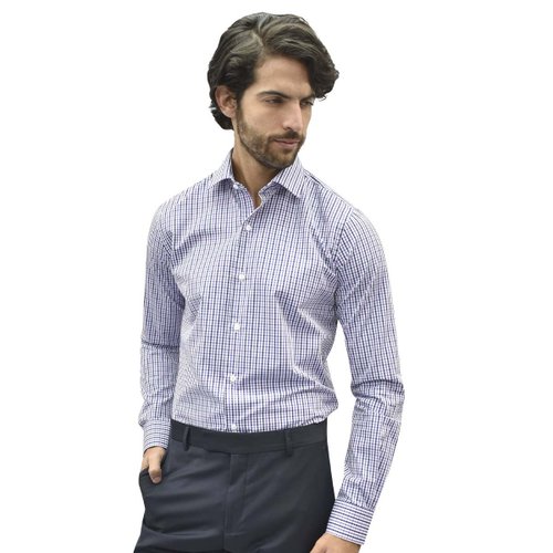 Camisa de Vestir Morado Combinado Corte Ultra Slim Chaps para Caballero