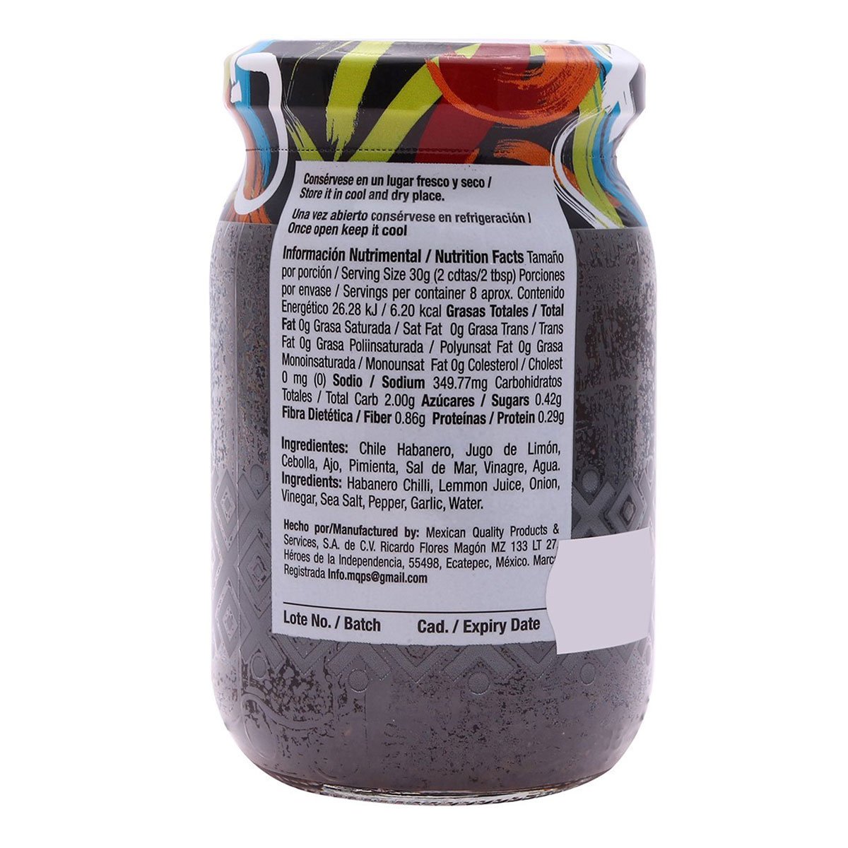 Salsa Negra Eki de Habanero Gourmet 235 Grs Habanero Eki