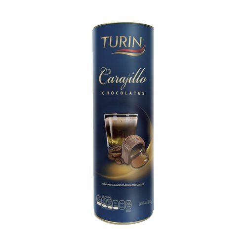 Tubo con Chocolates Sabor Carajillo 200 Grs Turin