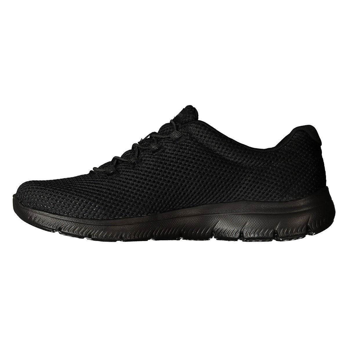 Tenis Textil con Cord&oacute;n Negro Skechers