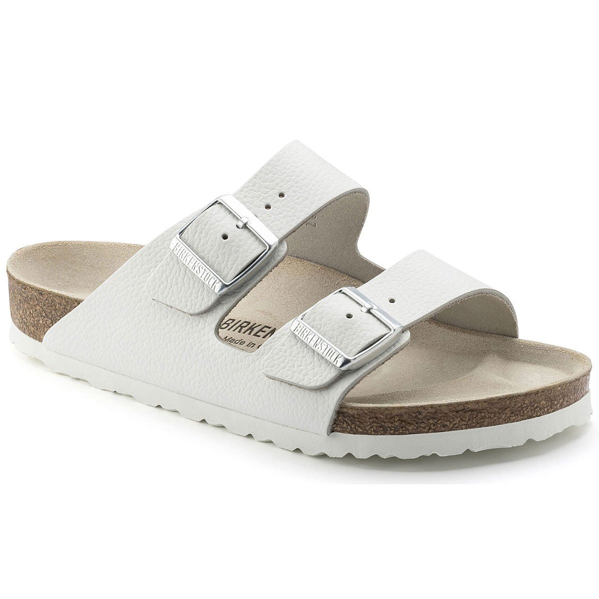 Sandalia Arizona con Doble Correa Ajustable Blanco Birkenstock