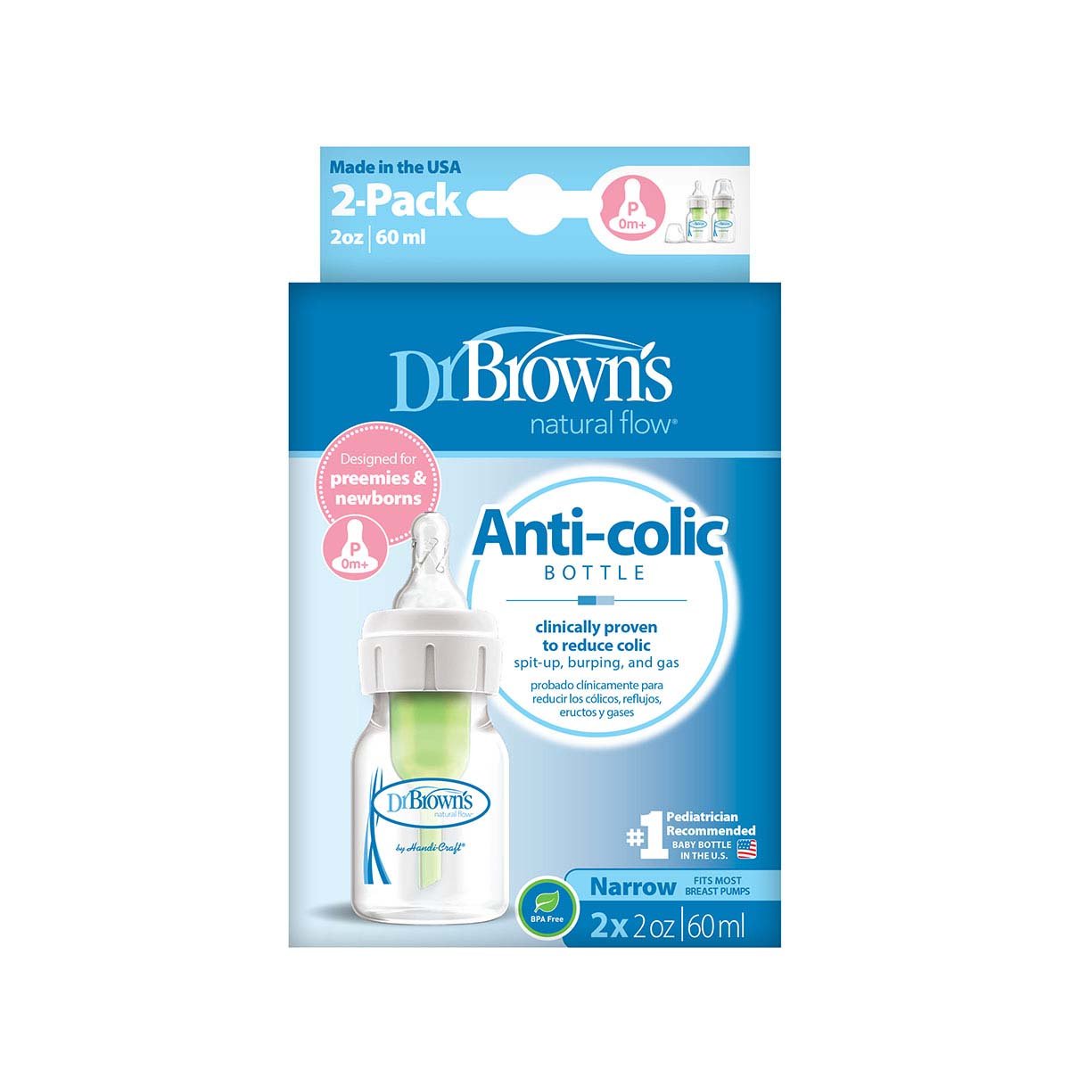 Biberón Estándar 2 Oz. Options+ 2-Pack Dr. Browns