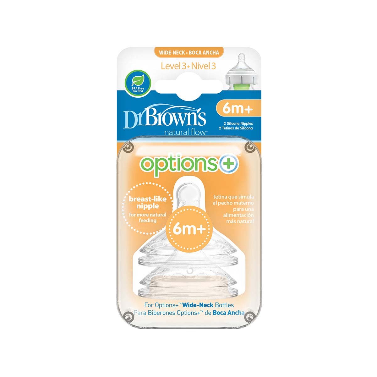 Tetina Cuello Ancho Options+ Nivel 3 Dr. Browns