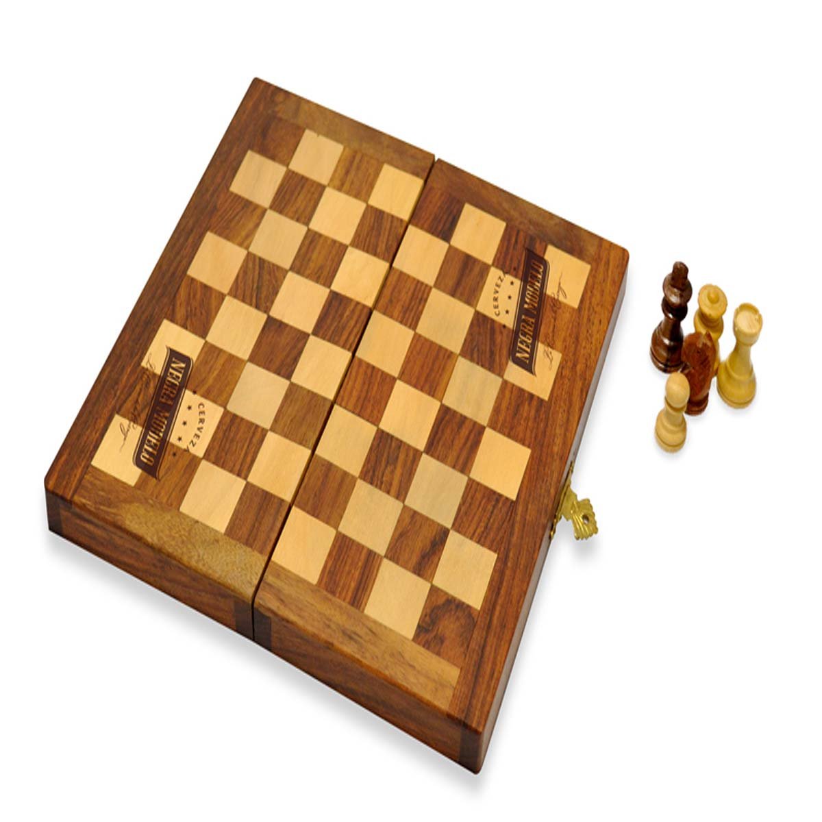 Ajedrez de Madera Palo de Rosa 20 X 20 Novelty - Juego de Mesa