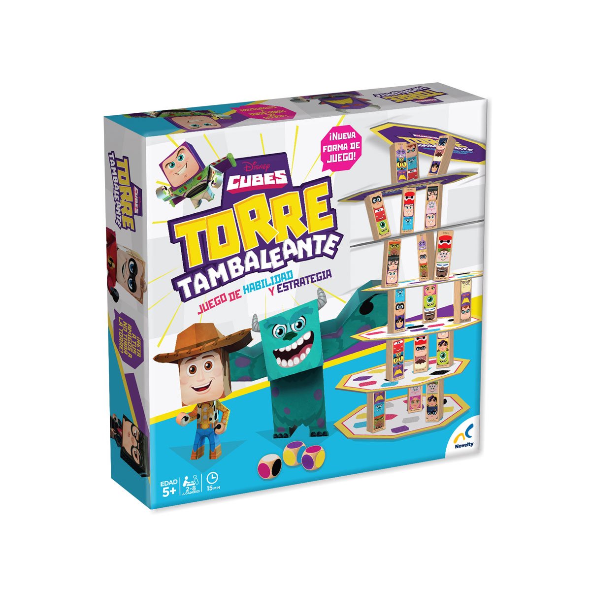Torre Tambaleante Disney Cubes Novelty - Juego de Mesa