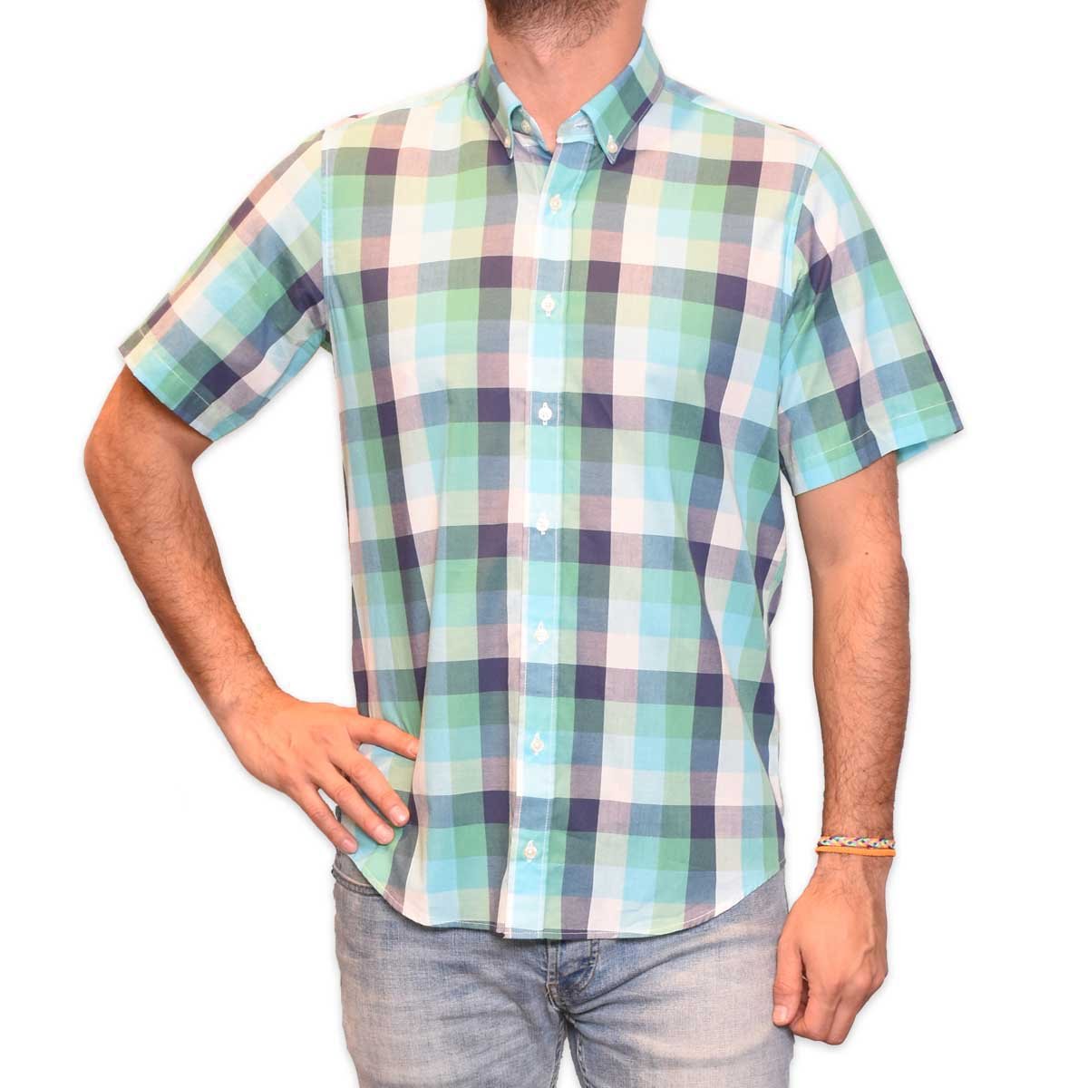 Camisa Verde Manga Corta J. Opus para Caballero