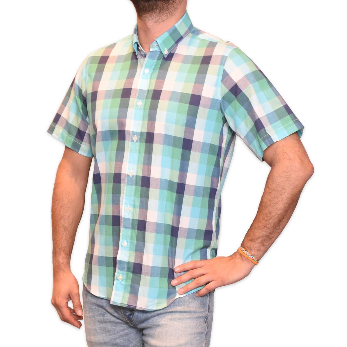 Camisa Verde Manga Corta J. Opus para Caballero