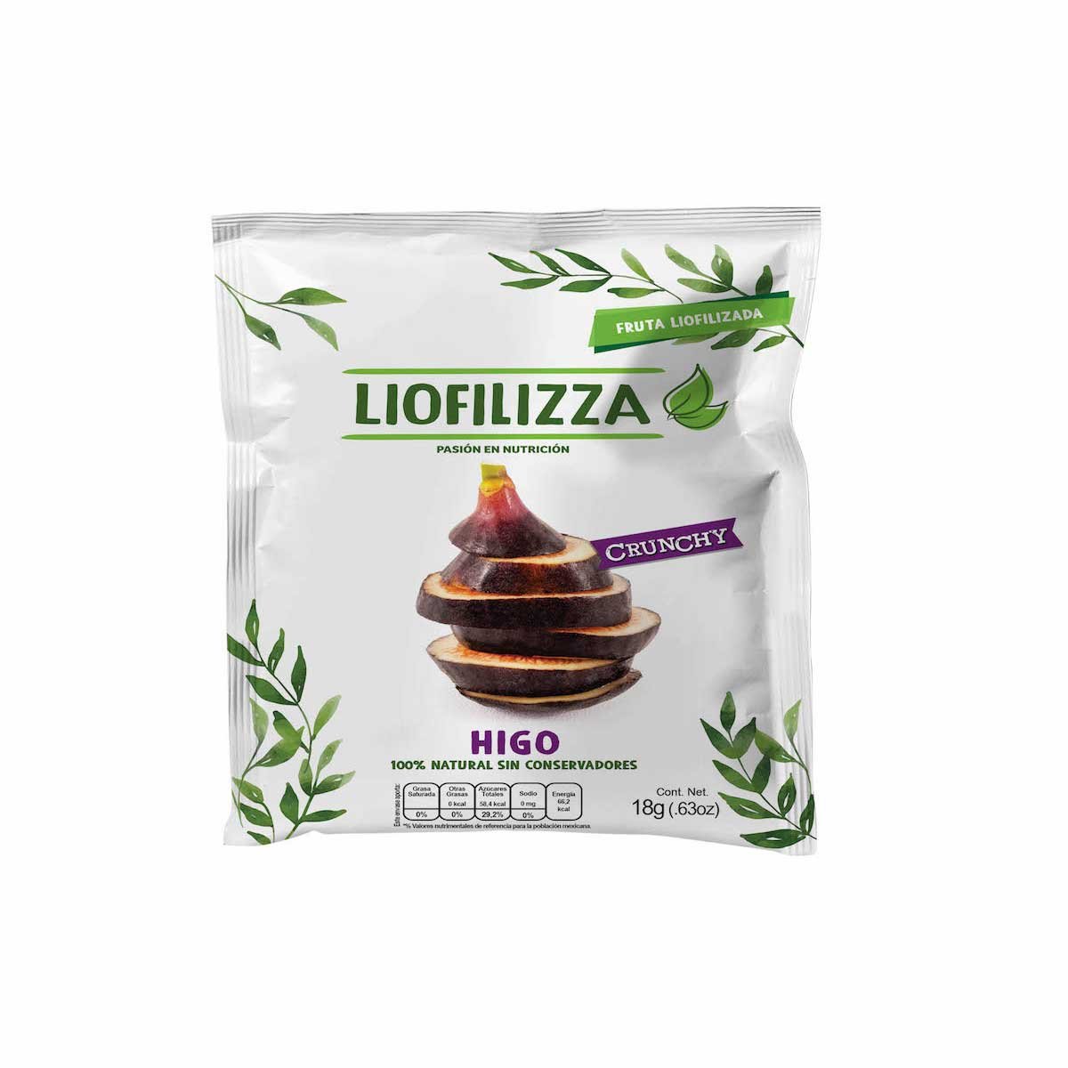 Bolsa con Higo Liofilizado Crunchy de 18 Grs