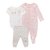 Set de Regalo con Mameluco, Pantalón Y Pañalero Rosa Combinado para Bebé Baby Creysi Collection
