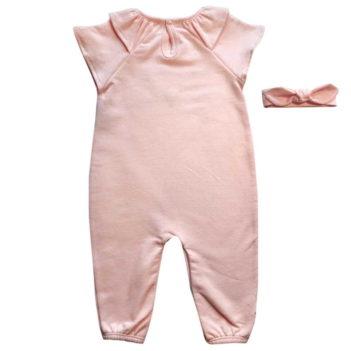 Mameluco Rosa Combinado para Bebé Baby Creysi Collection