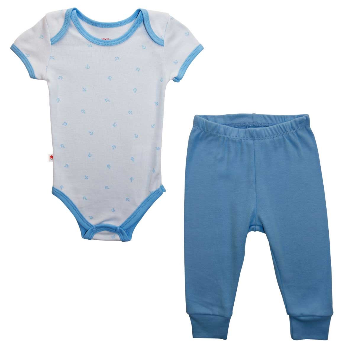 Conjunto Pañalero Y Pantalón Azul para Bebé Baby Creysi