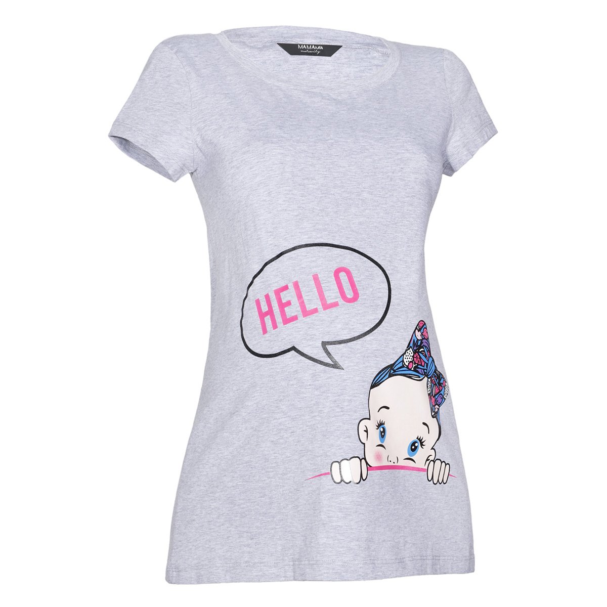 Playera para Mujer Estampado al Frente Hello Mama Mia
