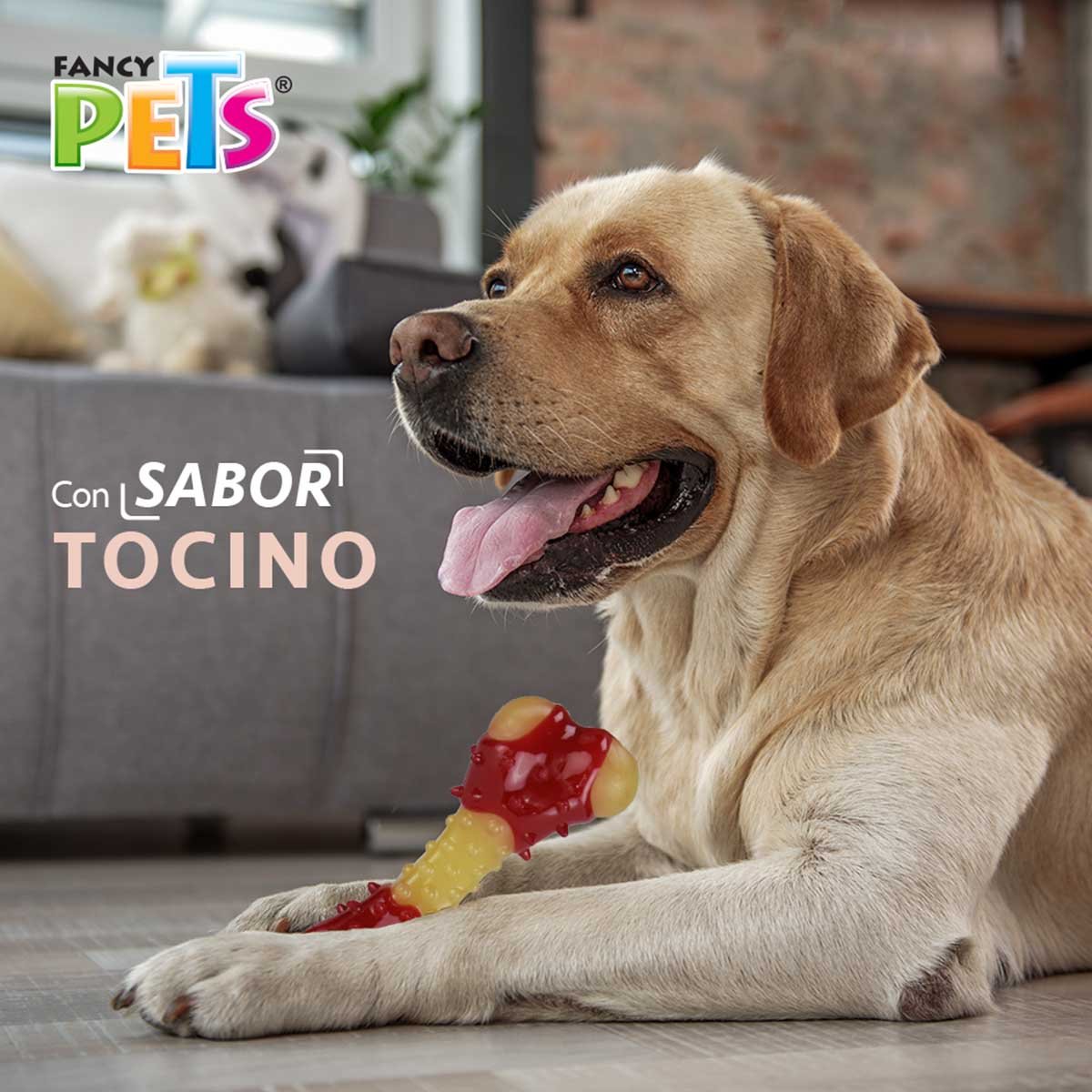 Juguete Dental Hueso Sabor Tocino Med Fancy Pets Mod. Fl8762