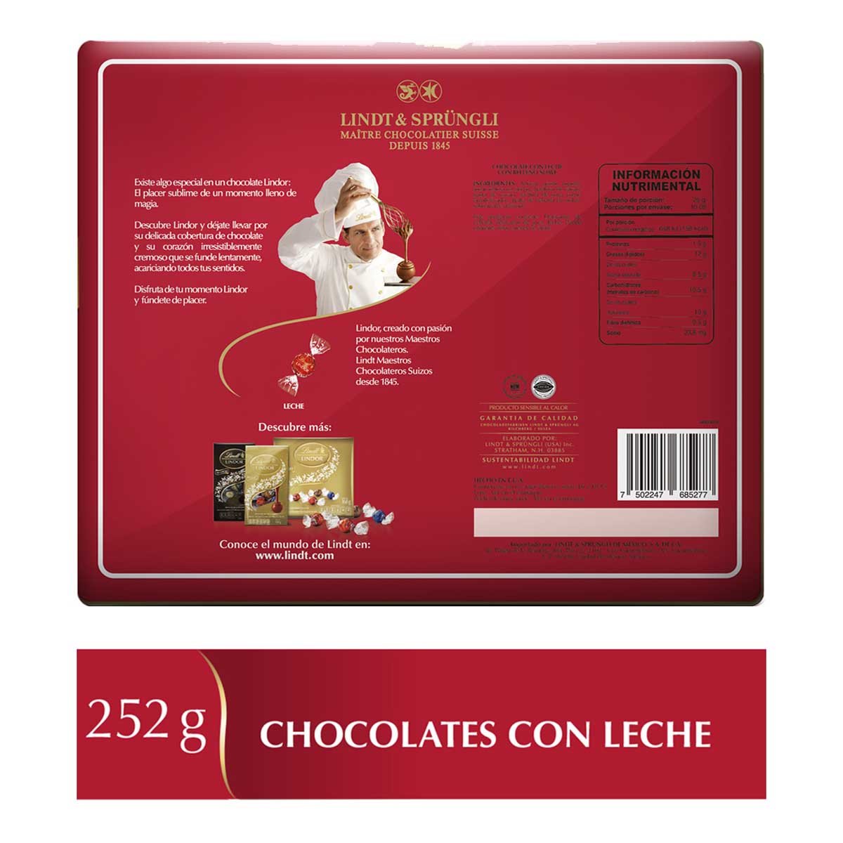 Lindor Lata de Trufas con Leche, 252 Grs. Lindt