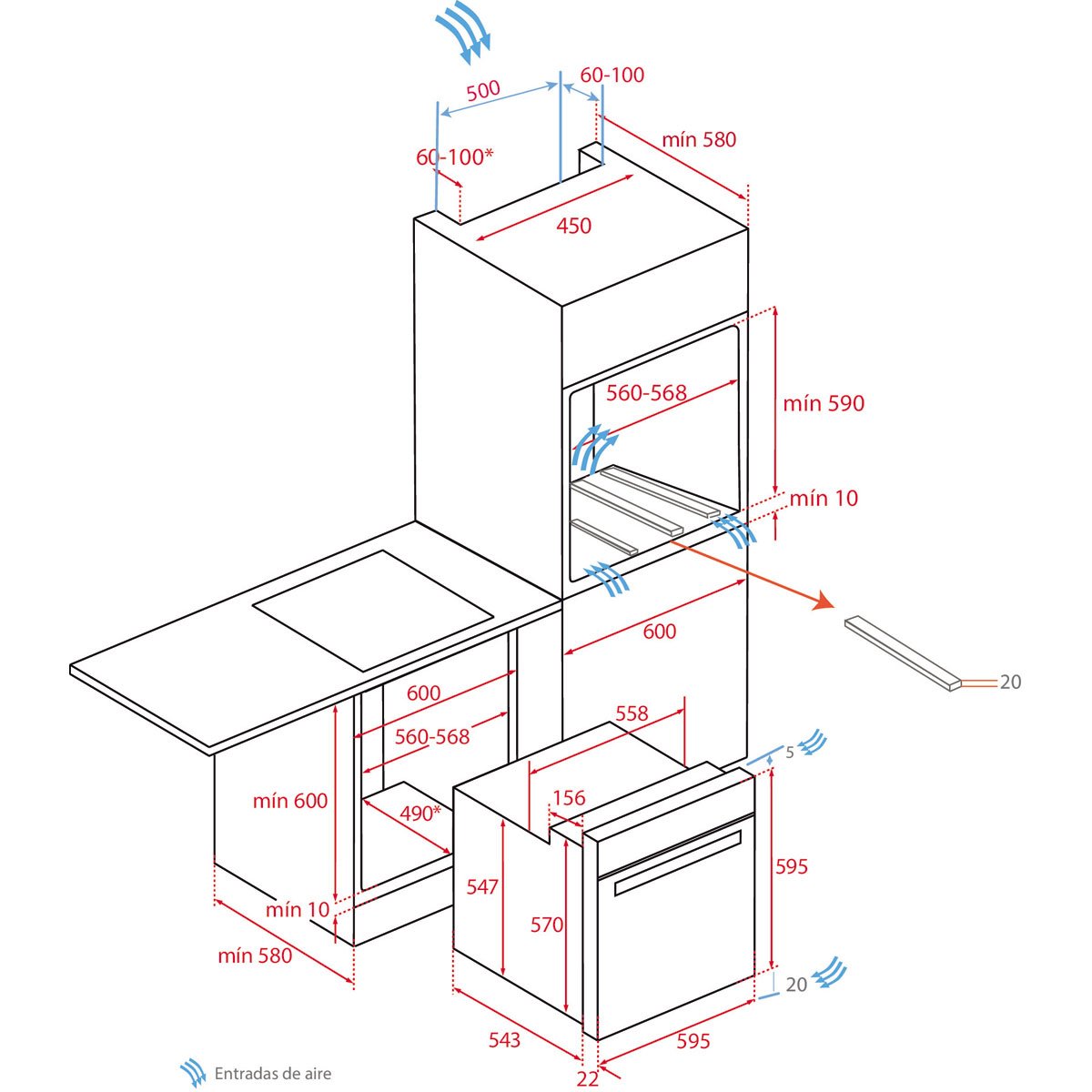 Horno Eléctrico  a Gas Multifunción con Convección Teka