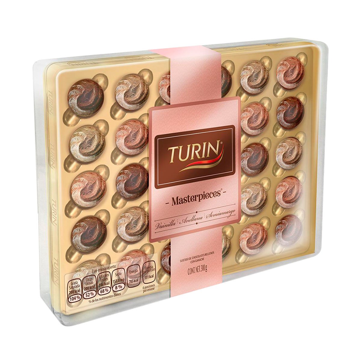 Chocolate con Relleno Suabe Sabor Avellana Turin 300 Grs