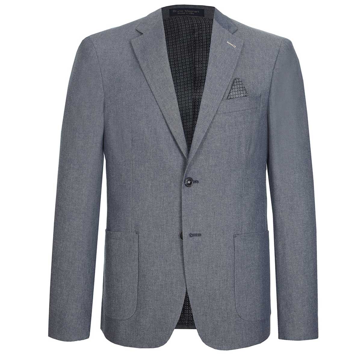 Saco de Vestir para Caballero con Strech Azul Medio Bruno Magnani