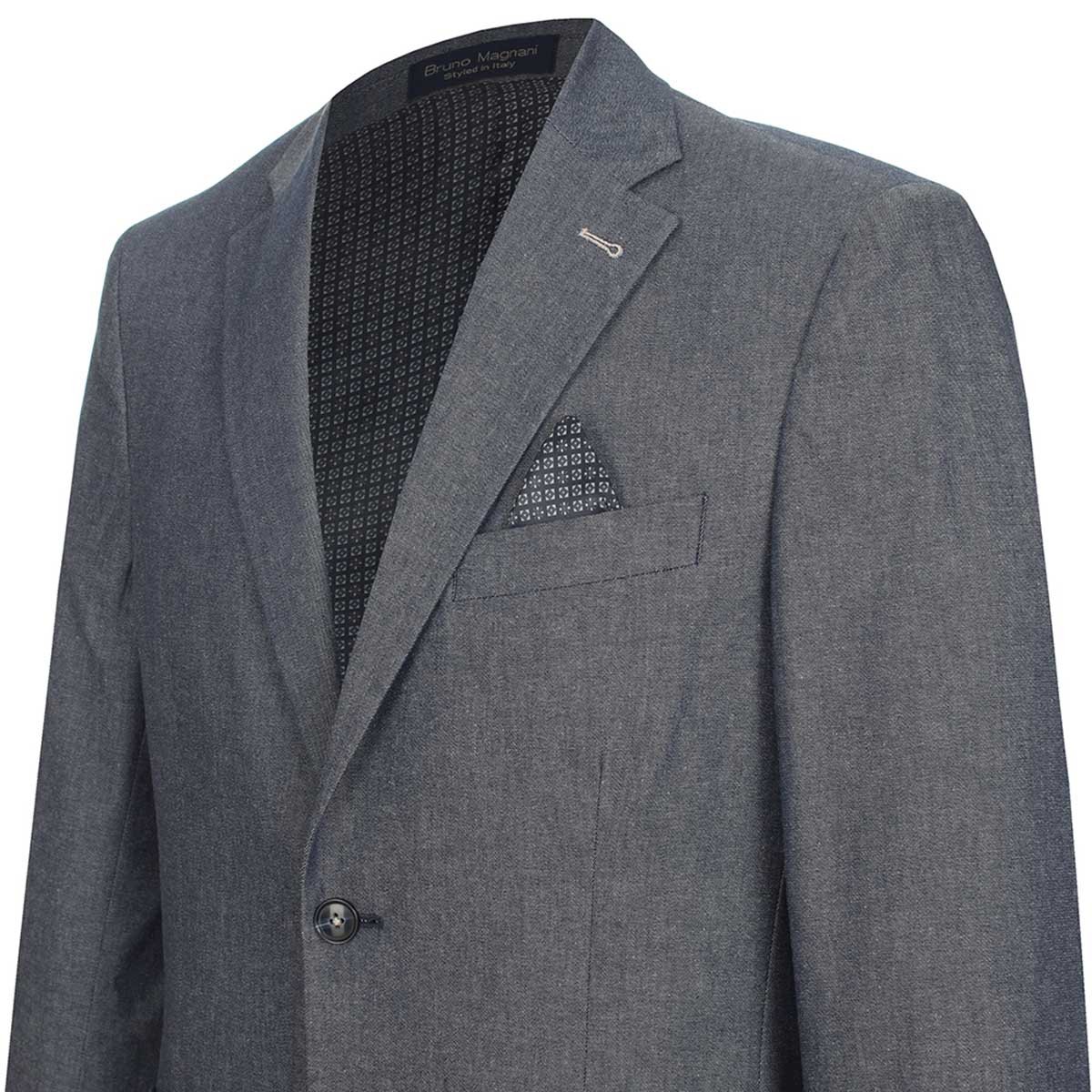 Saco de Vestir para Caballero con Strech Azul Medio Bruno Magnani