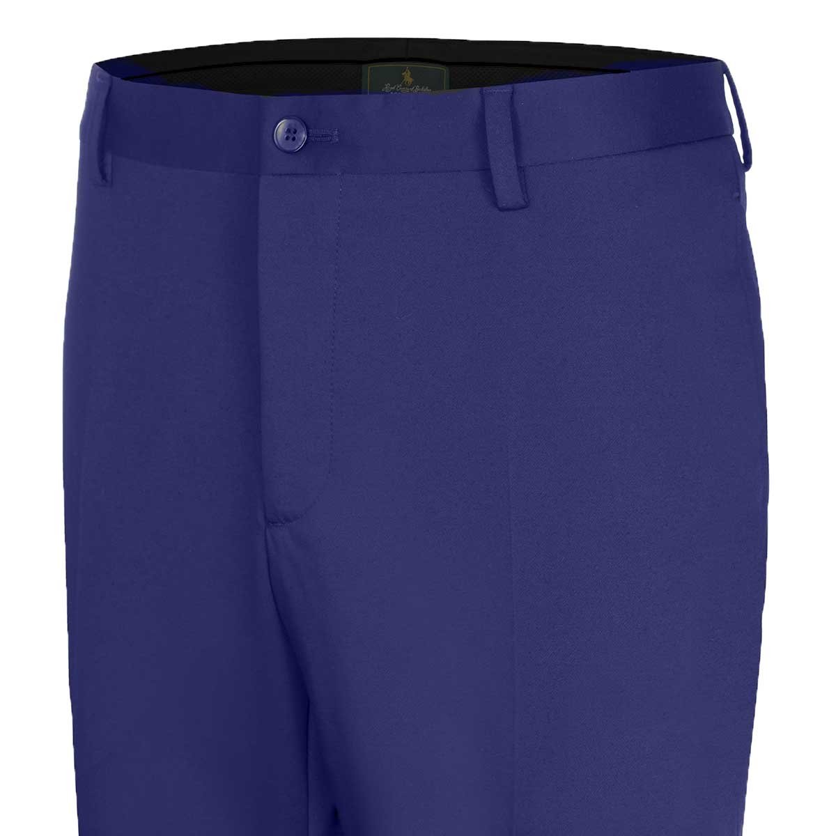 Pantalón de Vestir para Caballero Tela Fantasía Azul Medio Polo Club