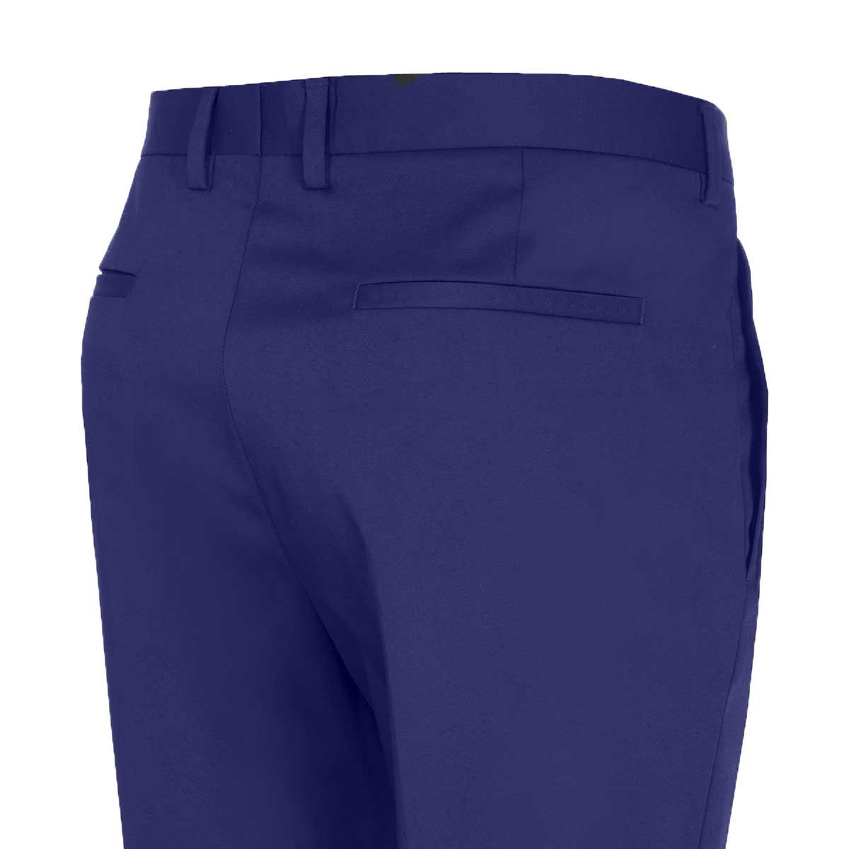 Pantalón de Vestir para Caballero Tela Fantasía Azul Medio Polo Club