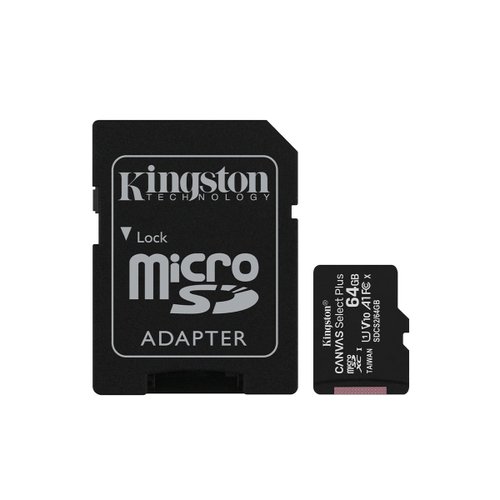 Kit de Adaptador y Micro Sd C10 Plus 64Gb Kingston