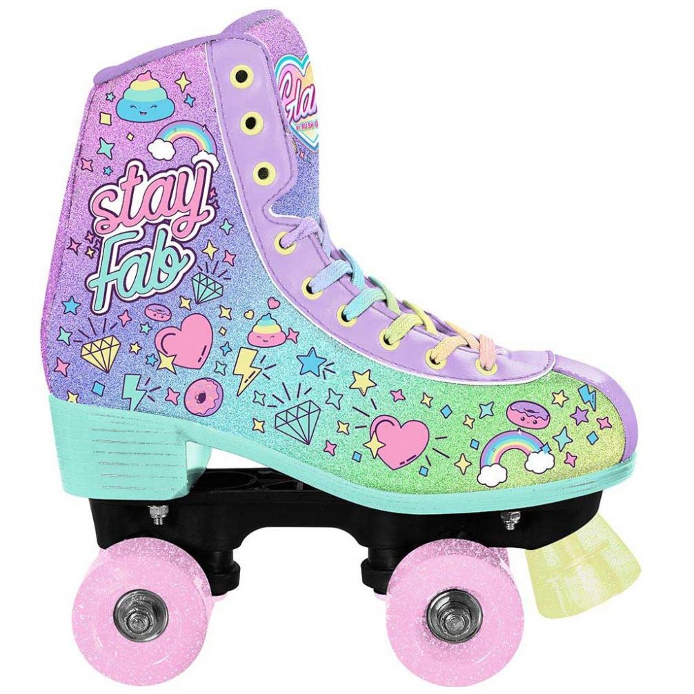 Patines Bota Glitter Glam By Rush Girl Flying Wheel Talla 25