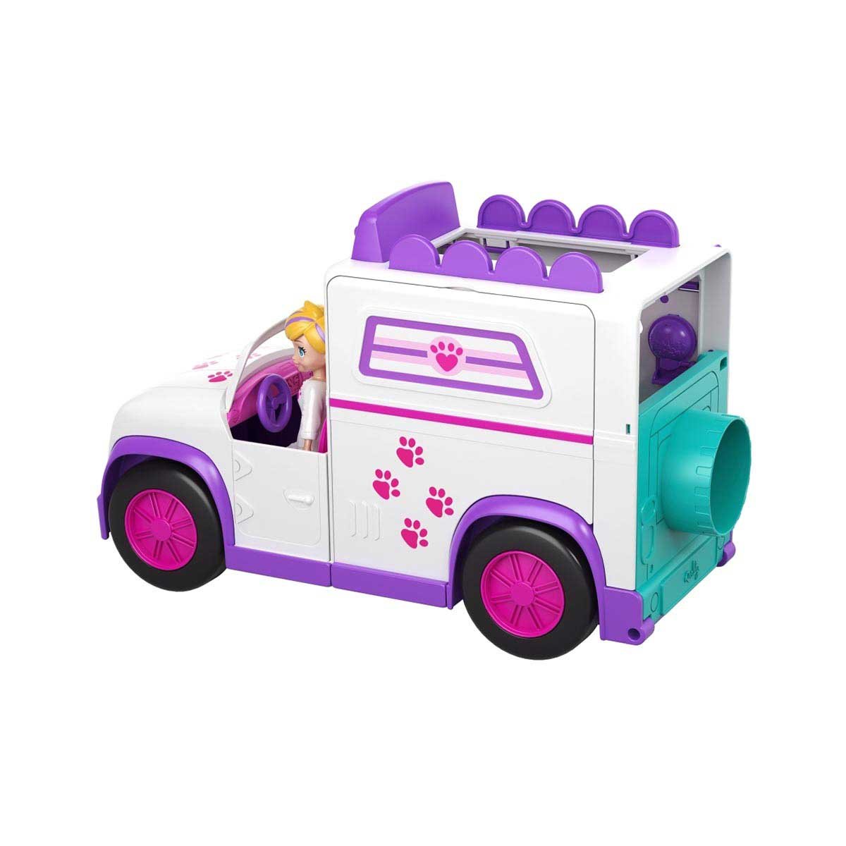 Polly Pocket! Hospital Móvil de Animalitos Mattel