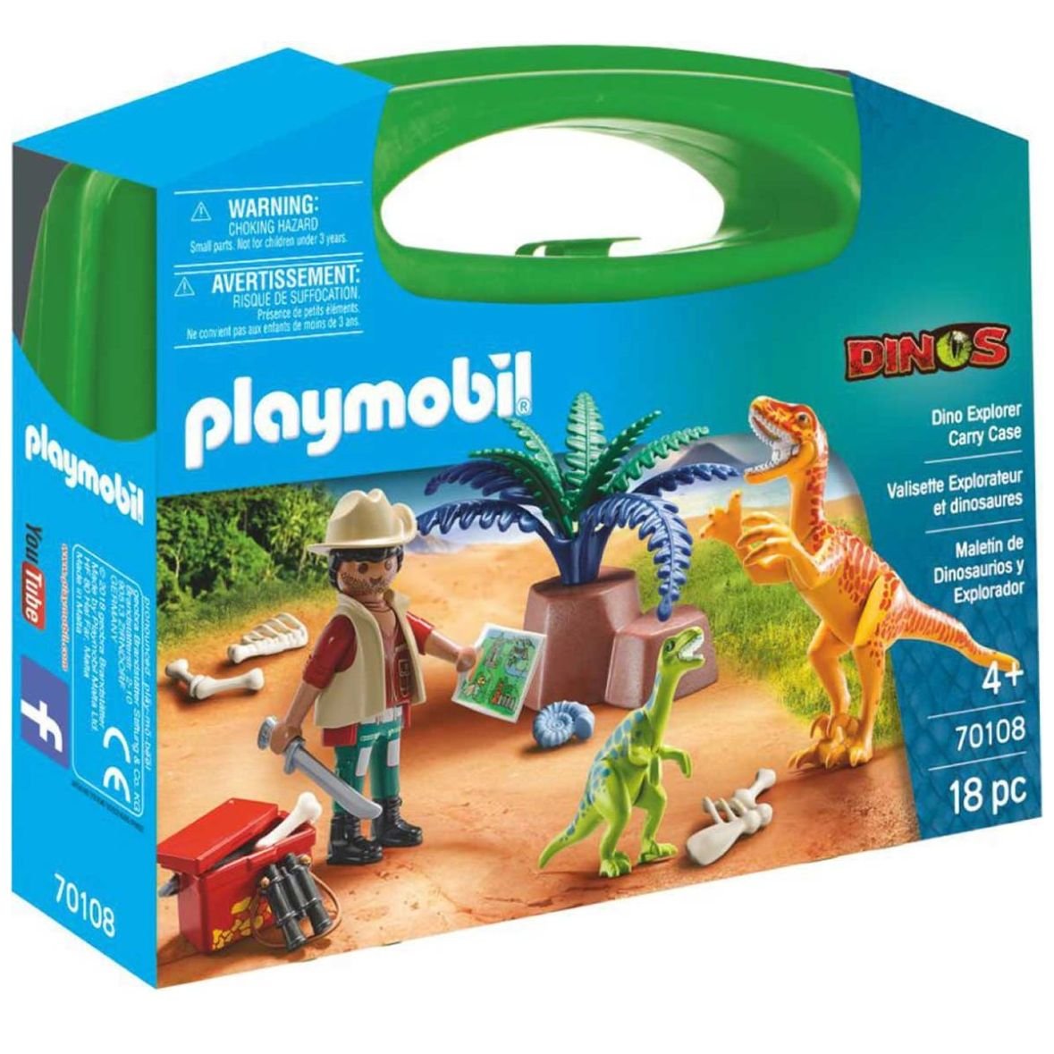Maletín de Dinosaurios Y Explorador Playmobil
