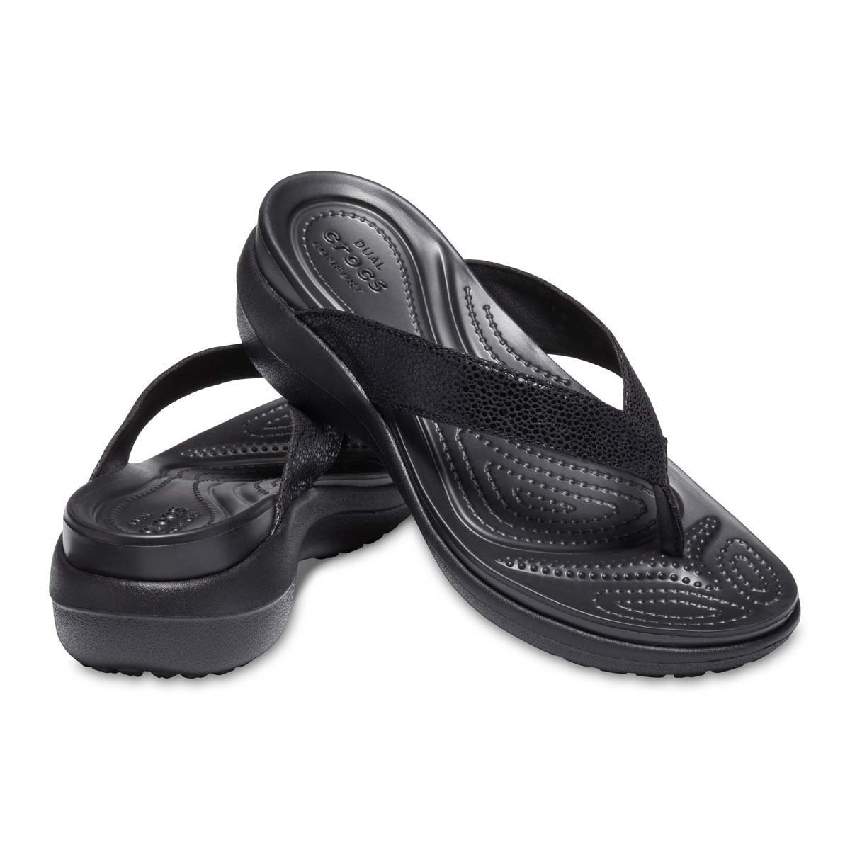 Sandalia Pata de Gallo Negra Crocs