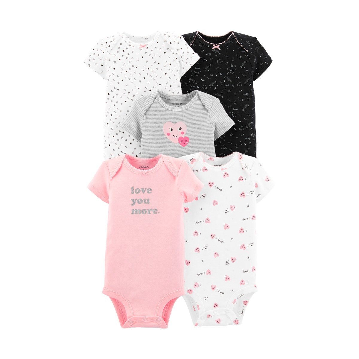 Set De 5 Bodys Para Bebé Carters