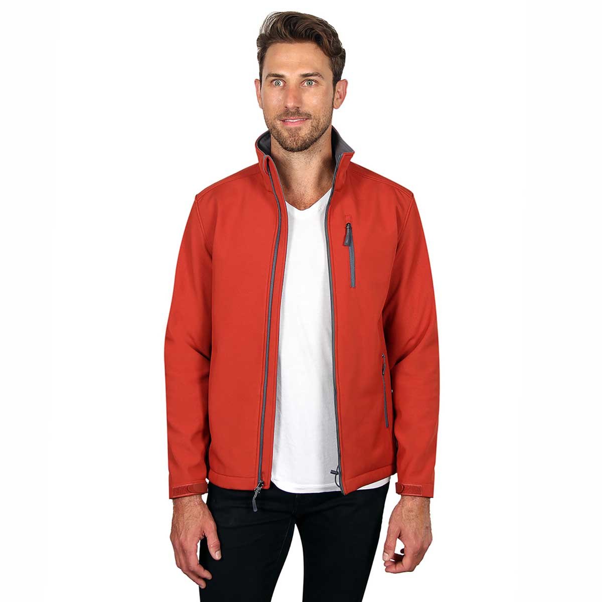 Chamarra Naranja para Caballero Cuello Redondo Alto Haggar