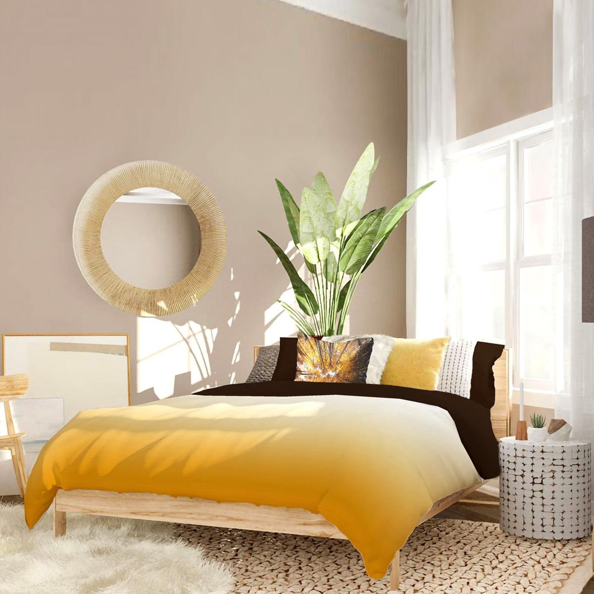 Paquete de Cama Amarillo Road In Bed - Matrimonial / Queen Size