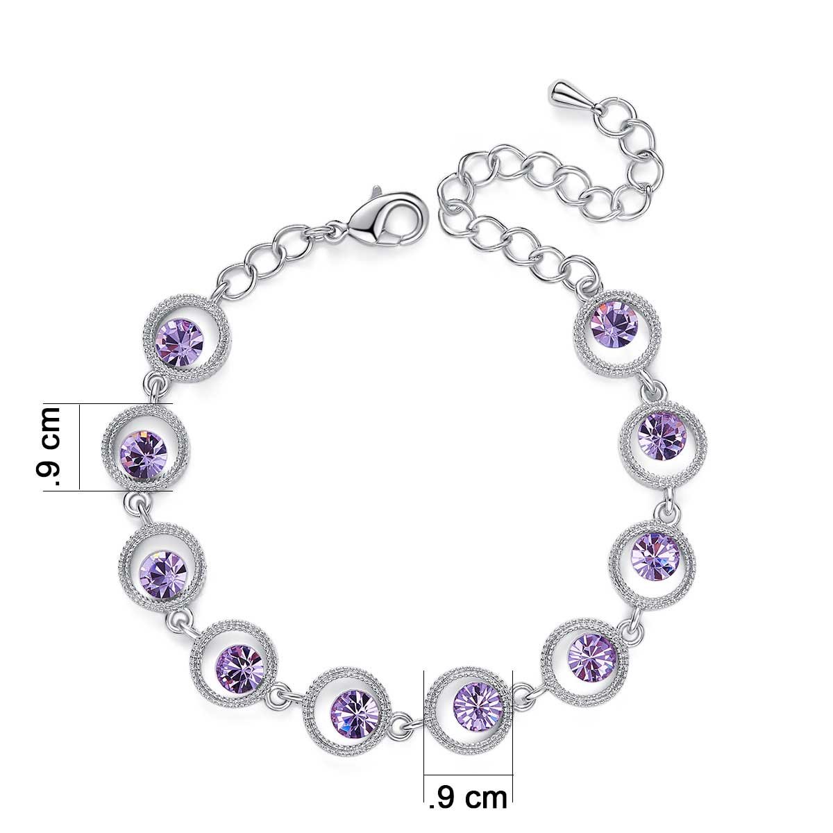 Pulsera Violeta Cristal Swarovski Forever Crystals