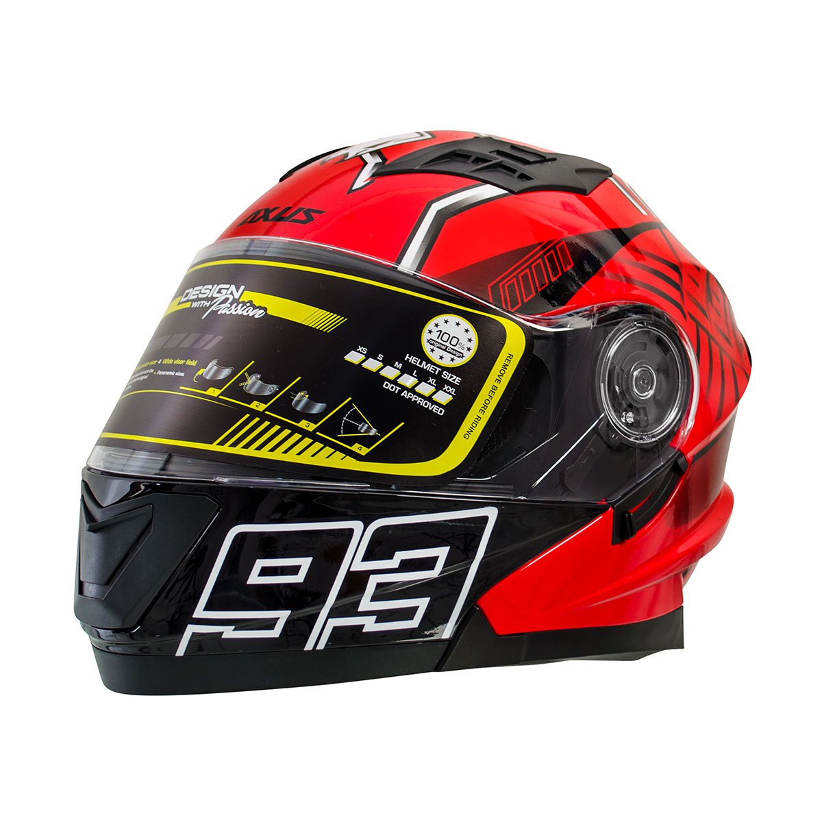 Casco Rojo con Negro Abatitle Talla L Axus