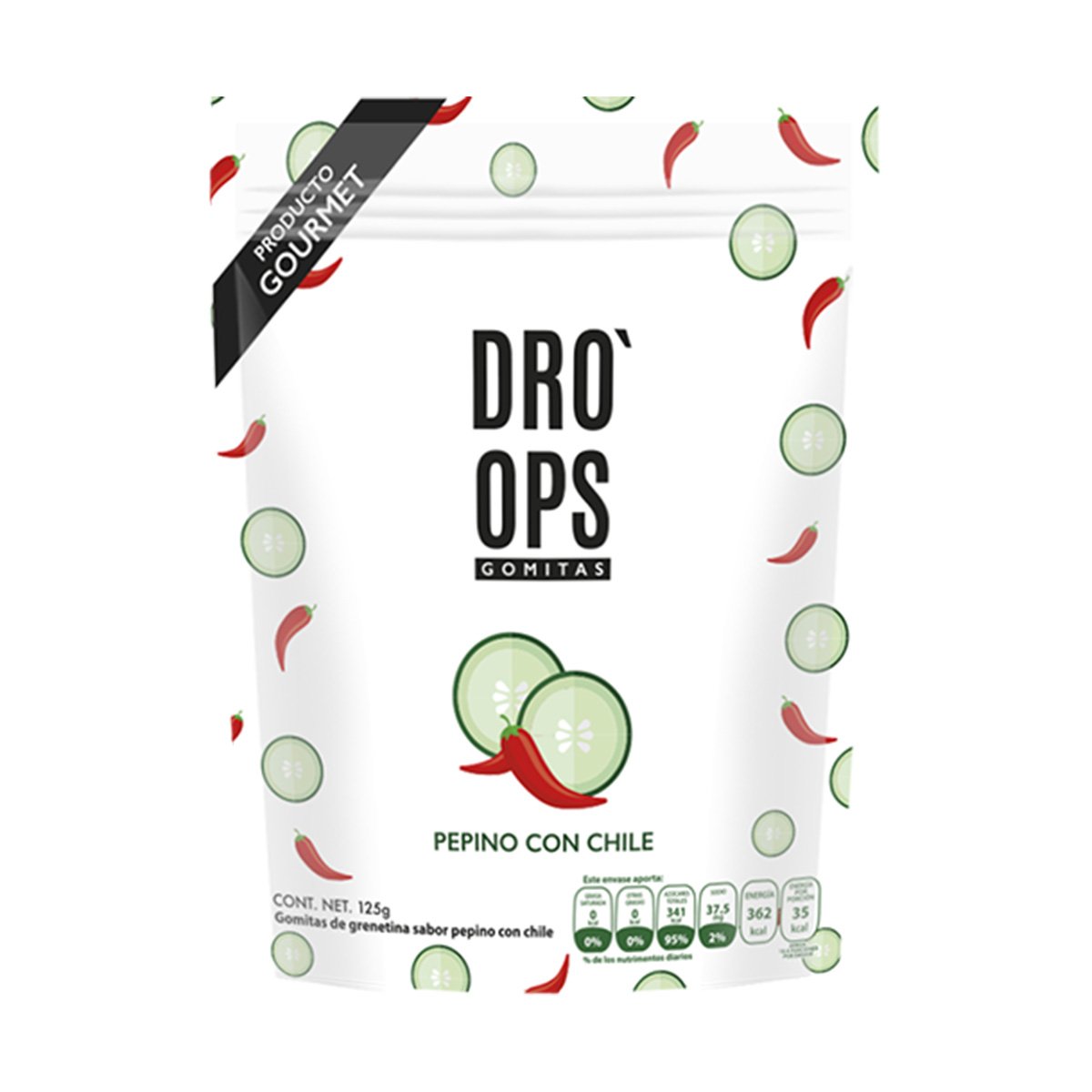 Gomita Pepino con Chile 125 Grs