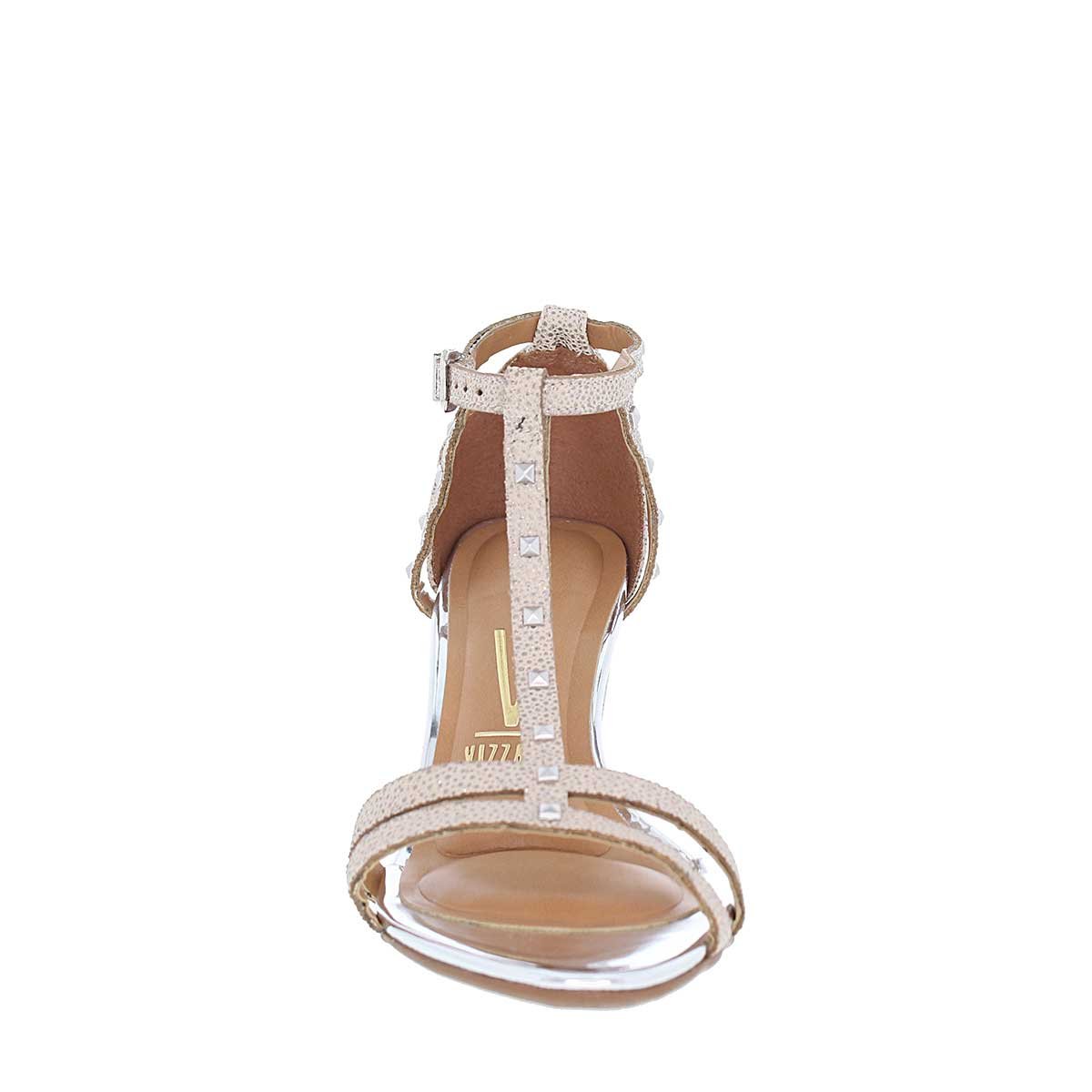 Sandalia Blanca con Tiras y Aplicaciones Vizzano