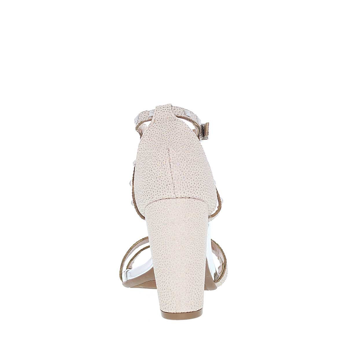Sandalia Blanca con Tiras y Aplicaciones Vizzano