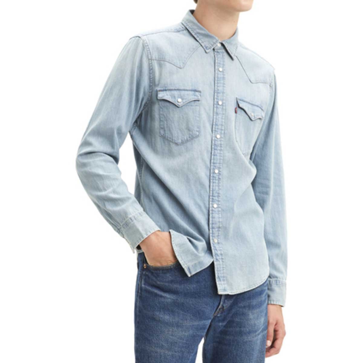 Camisa Azul Manga Larga para Hombre Levi's