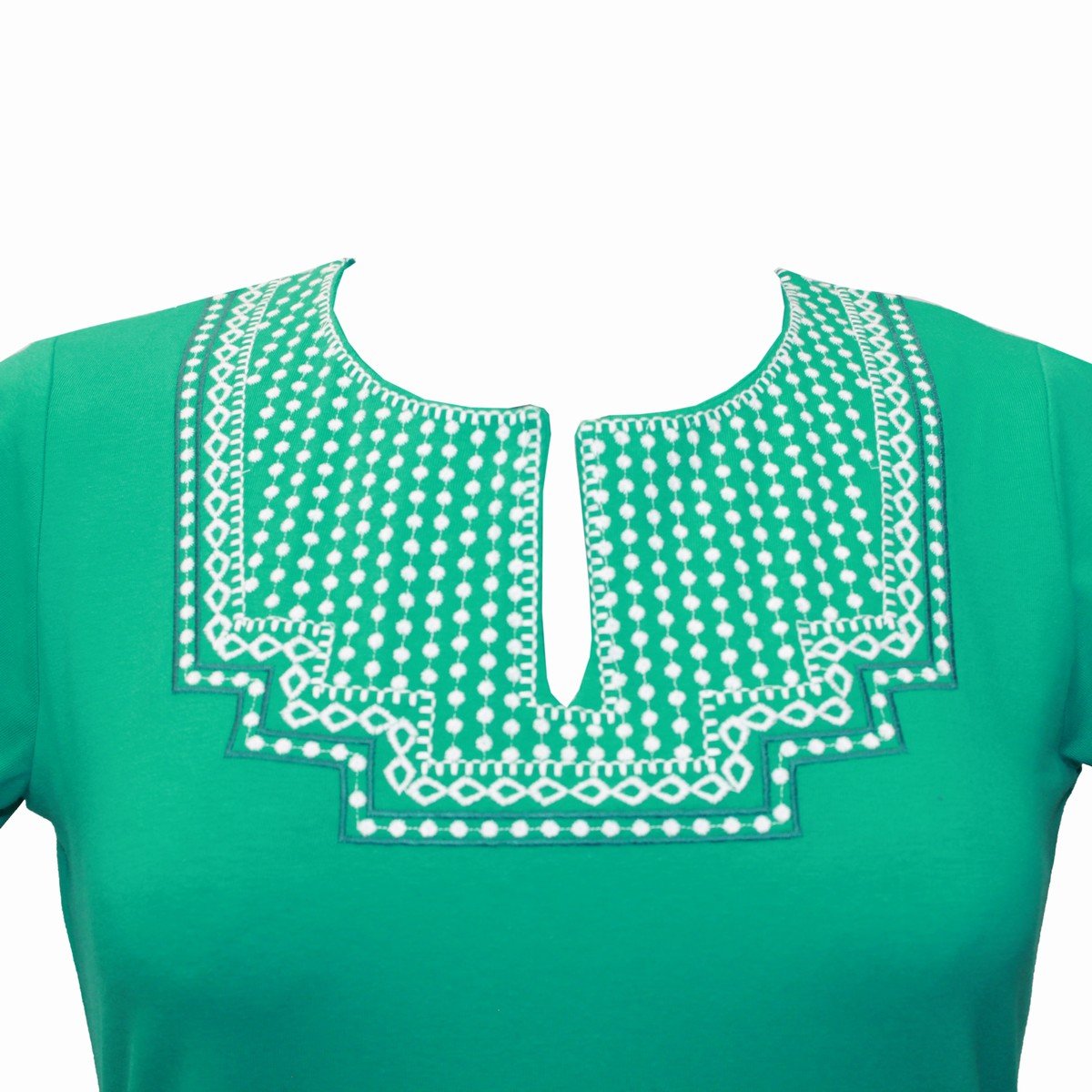 Playera Verde Lisa con Bordado Loren´s para Dama