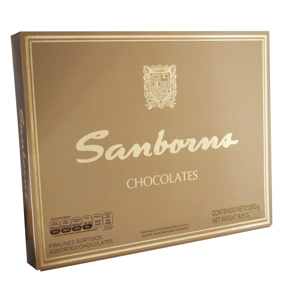 Caja de Chocolates Estuche Dorado 250 Gr Sanborns