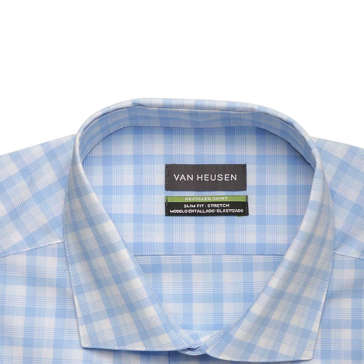 Camisa de Vestir para Hombre Van Heusen Slim Azul Combinado