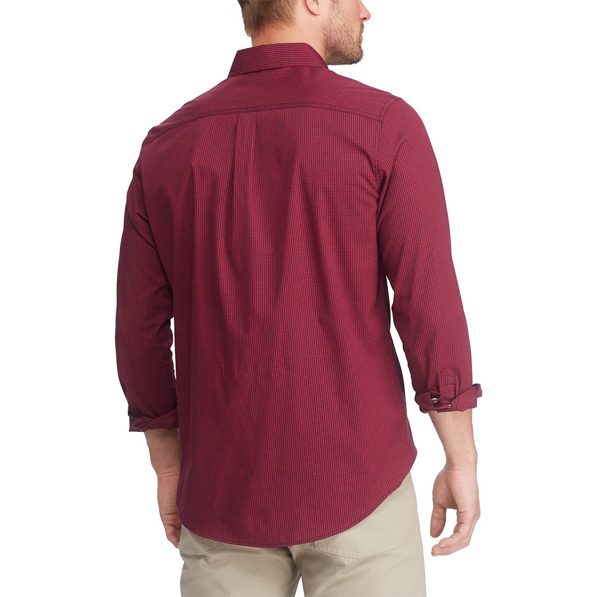 Camisa Slim Manga Larga Roja para Caballero Chaps