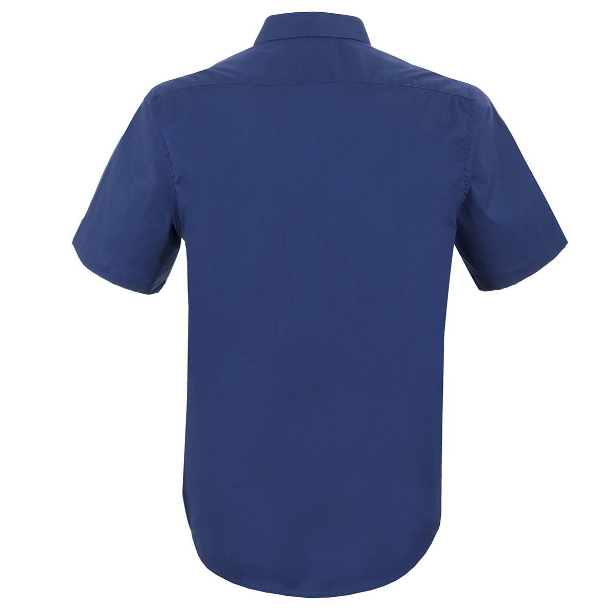 Camisa Manga Corta Lisa Azul Marino para Caballero Bruno Magnani